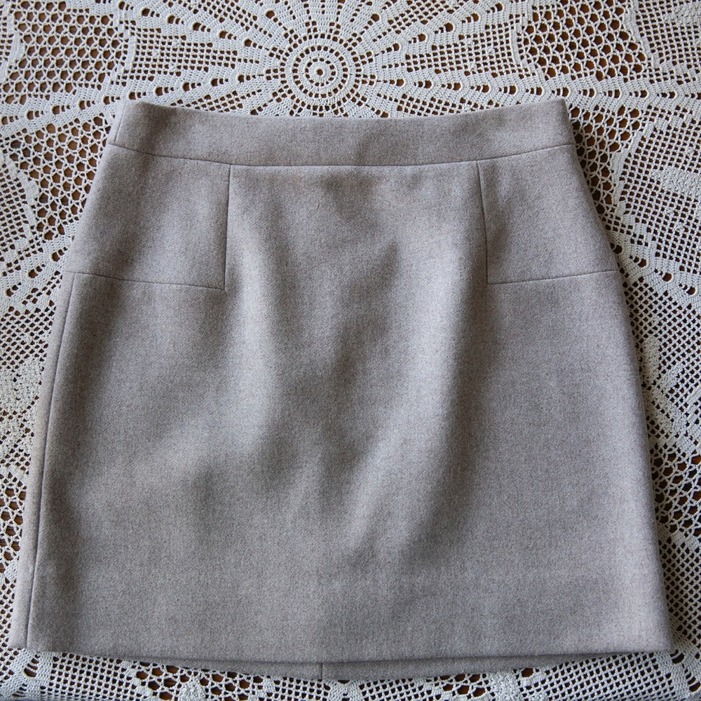 J.Crew Oatmeal Wool Skirt